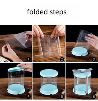 Boîte ronde en plastique, conteneur transparent cylindrique de 2 pouces avec couvercle pour les cadeaux de mariage et la présentation de pâtisseries