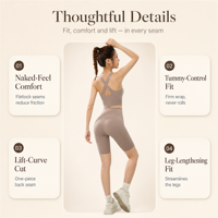 Ensemble haut de yoga rembourré non amovible et short de cycliste respirant de 5 pouces pour femme - Tenue de sport pour Pilates et gym
