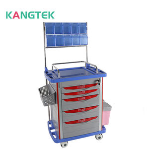 Kangtek Fabriek Directe Kliniek Abs Medicine <span class=keywords><strong>Trolley</strong></span> Anesthesie Medische Crash Cart - Product Image 2