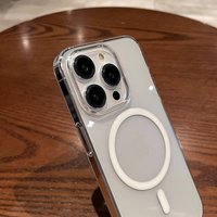 Coque transparente en PC nouvellement rigide 2025 pour iPhone 17 ,17promax, aimant le plus puissant, protection antichoc de qualité militaire, non jaunissant