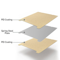 Plaque de construction pour imprimante 3D YouQi 415X415mm Texture double face feuille PEI plate-forme de lit d'imprimante 3D pour un maximum de Ender-5