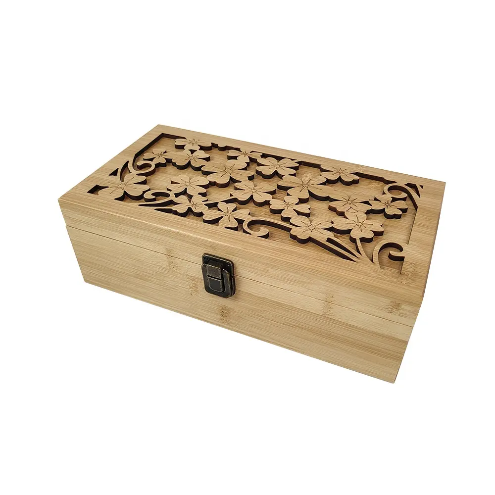 थोक विंटेज Handrafted लकड़ी आवश्यक तेल बॉक्स लेजर उत्कीर्णन के साथ 70 स्लॉट लकड़ी के भंडारण बॉक्स