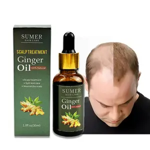 Suero para el crecimiento del cabello de jengibre, muestra gratis, aceite natural para el crecimiento del cabello, aceite de control para el tratamiento del crecimiento del cabello