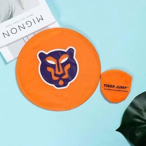 Cadeau promotionnel à bas prix, disque volant en nylon imprimé sur mesure, disque volant pliable, logo personnalisé avec poche - Product Image 3