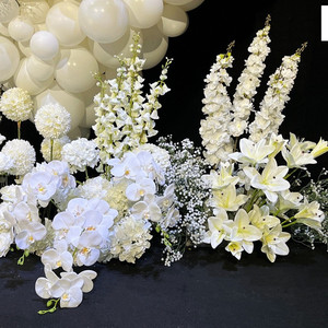 Fleurs artificielles de campanule blanche, arrangements floraux, muguet en soie, bleuet pour décoration de mariage et de la maison - Product Image 2