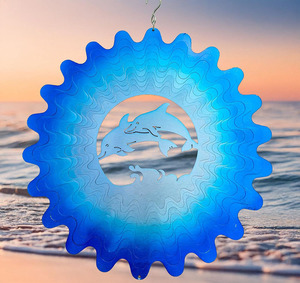 กังหันลมสวยงามสำหรับตกแต่งสวน ระเบียง ลานบ้าน และสวน ตกแต่งแขวนกลางแจ้ง ประติมากรรมกังหันลมสแตนเลส - Product Image 1