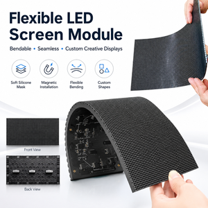 Pantalla LED Curva P1.8 P2 P2.5 P3 P4, Flexible, para Publicidad en Interiores <span class=keywords><strong>y</strong></span> Exteriores, para Tiendas, Centros Comerciales, <span class=keywords><strong>Animación</strong></span> - Product Image 2