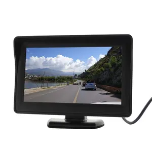Layar kamera mundur Monitor mobil 4.3 inci, dengan kamera spion untuk Monitor mobil mundur