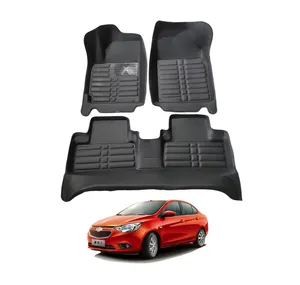 Production personalized of quality assurance reusable right hand driver red and black quilted PVC car carpet floor foot mats