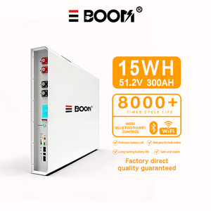 Sistema de Almacenamiento de Energía Solar EBOOM 51.2V 300A MPPT 15kWh IP65 Onda Sinusoidal Pura, Híbrido/Fuera de Red, Montaje en Pared, CAN - Product Image 3