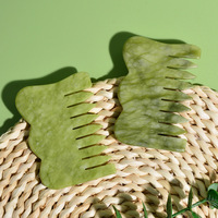 Peigne à cheveux en Jade populaire Xiuyan Jade Gua Sha outils masseur de cuir chevelu en Jade pour la thérapie d'acupuncture peigne Guasha