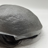 Système capillaire ultra-fin pour hommes NG 0,02 mm, base en PU super fine à boucles en V, perruque invisible pour barbiers, salons de coiffure et stylistes
