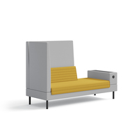 Canapé modulaire incurvé tendance pour réception, combinaison flexible pour hall d'attente commercial, espace public ou bureau
