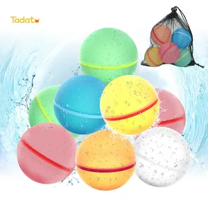 Tadatu Kids Summer Toy Resealable Easy Fill Refillable Water Bomb Self Sealing Silicone Magnetic Reusable Water Balloons