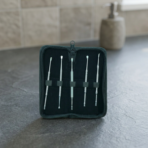 ASAP Dual-End Stainless Steel Hand Held Nail Pusher Set Reusable Five-Piece Manicure <b>Tool</b> Kit Cuticle Care <b>Ear</b> Wax Removal - Product Image 5
