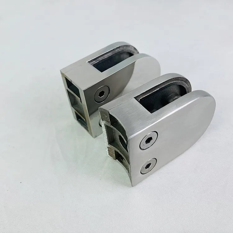 Lan can lan can bài thủy tinh ban công thép không gỉ phần cứng phụ kiện kính kẹp D clip phần cứng phù hợp