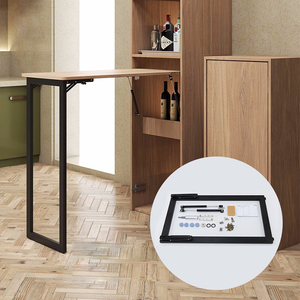 Europeo piccolo bancone nascosto gamba cucina espandibile caffè tè festa tavolo da pranzo Bar in legno pieghevole Mini parete per la casa - Product Image 1