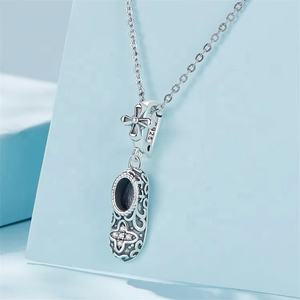 Ayakkabı kişiselleştirilmiş kazımayı kolye tasarımcı charm anahtarlık haçlı bilezik diy mücevherat vintage toptan gümüş 925 charms - Product Image 4