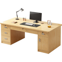 Bureau de direction moderne en bois écologique avec plusieurs tiroirs, design de rangement robuste pour bureau d'entreprise, immeuble de bureaux
