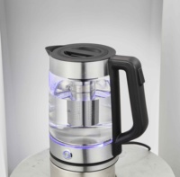 Bouilloire Électrique en Verre Sans Fil 1,8 L 1800W pour Cuisine, Théière avec Fonction Maintien au Chaud, Logo Personnalisé OEM Disponible