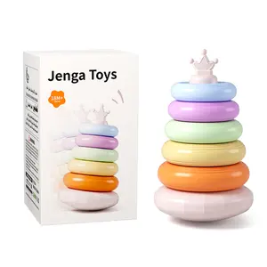 Unisex Promoting Sensory Development Educational Stacking Game Toys For 0-24 Months 2-7 Year Olds Baby Kids