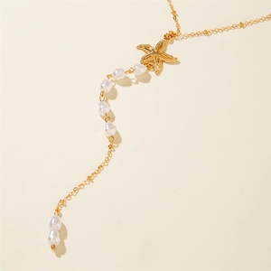 Collana a Y <span class=keywords><strong>con</strong></span> Catena a Croce per Clavicola dal Design Unico e alla Moda, <span class=keywords><strong>con</strong></span> Nappine in Stile Transfrontaliero - Product Image 5