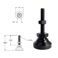 Patas Niveladoras Giratorias de Acero de Alta Resistencia D25mm 1/4-20, Patas para Muebles con Niveladores Ajustables de Acero