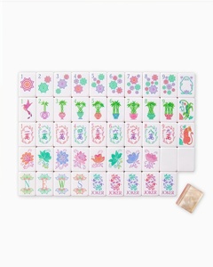 Set Personalizzato di 160 Tessere Mahjong in Acrilico Perlato a Quattro Strati Incise, <span class=keywords><strong>Gioco</strong></span> da Tavolo di Lusso Ecologico per Bambini - Product Image 2