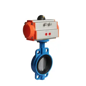 COVNA Air Actuated Valve Pneumatic 6 Inch DN150 Grooved Cast Iron Butterfly Valve