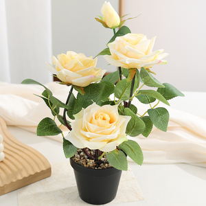 Planta Artificial de Seda en Maceta Pequeña, Bonsái Realista y Ecológico para Sala de Estar, Oficina, Escritorio, Decoración de Interiores - Product Image 3