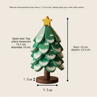 Sous-verre en bois massif en forme de sapin de Noël, dessous de plat isolant résistant à la chaleur, décoration de table de cuisine pour les fêtes, forme irrégulière