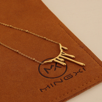 Melting Snow Lava Charm Collier Étanche PVD Plaqué Or 304 Bijoux En Acier Inoxydable Cyber Punk Flow Metal Design Collier