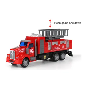 1:48 diecast truck Pull back fire truck vehicles play set little toys cars toy for 3 year old kid christmas birthday gifts