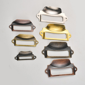 Furniture Handle Rectangle <b>Drawer</b> Pull Carbon Steel Antique Bronze Traditional Durable - Product Image 1