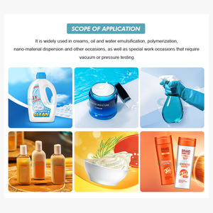 Reactor de laboratorio de acero inoxidable de vidrio de 5 litros, crema cosmética, loción emulsionante homogeneizadora Visual, mezclador emulsionante al vacío - Product Image 2