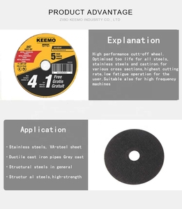 Mài mòn 9 inch công cụ đĩa cắt 9 230x16x222 kim loại thép cắt đĩa 230 thép không gỉ kronenflex Đen - Product Image 3