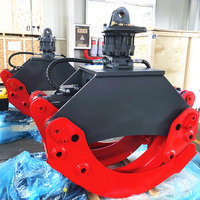 Grappin hydraulique rotatif pour excavatrice, chargeuse, remorque à bois, grue, grappin à griffes