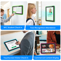Tableta Android Táctil de 10 Puntos, 8-32 Pulgadas, Soporte de Pared POE con LED RGB, Compatible con APK, para Aulas Escolares y Pantallas de Aprendizaje
