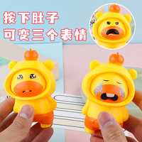 Gantungan Kunci Boneka 3D Berputar yang Dapat Mengubah Wajah, Desain Capybara Kartun Lucu, Mainan Pereda Stres Baru