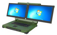 Laptop Tangguh Layar Ganda T730MW2 17,3 Inci Notebook Industri Layar Ganda