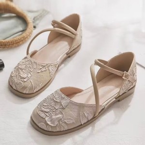 Spring New Style Shallow Mouth Flat Bottom New Chinese Style Lady's Flats Women's French Rose Soft Bottom Beanie Shoes - Product Image 3