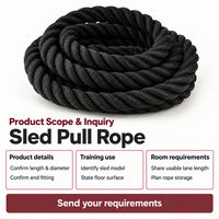 Corde de traction pour traîneau, pour salles de sport commerciales et studios d'entraînement, idéale pour les exercices de traction et d'entraînement physique en milieu commercial