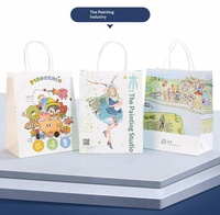 Sacs fourre-tout personnalisés fabriqués en Chine, petits lots, en papier kraft, avec impression de logo promotionnel pour entreprises, sacs d'emballage à emporter, personnalisables