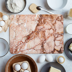 Planche à découper en marbre rouge de qualité supérieure Planche de cuisine design Idéale pour la préparation des aliments, le service et les réceptions Fabriquée à la main en Inde - Product Image 1