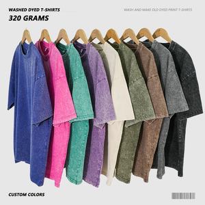 Camiseta SSC para hombre, lavado de ropa, cuello redondo Regular, 320g, personalizado, suave, Retro, diario, con estampado personalizado, venta al por mayor, camiseta informal para Unisex - Product Image 6