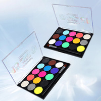 Kit de Peinture Corporelle pour Enfants de Haute Qualité, 15 Couleurs, Activé par l'Eau, Agent de Coloration à l'Aquarelle Non Toxique pour le Visage et le Corps, Idéal pour Halloween
