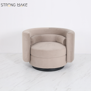 Fauteuil pivotant à bras en forme de tonneau pour la maison, vente en gros du fabricant, fauteuil relaxant moderne pour la maison, fauteuil pivotant de luxe pour le salon - Product Image 2