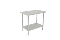 Table en acier inoxydable 304 directement de l'usine, table de préparation de cuisine commerciale avec étagère inférieure pour restaurant