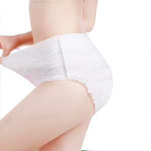 Pantalones de servilletas <span class=keywords><strong>sanitarias</strong></span> con alas desechables súper absorbentes suaves a prueba de fugas durante la noche ecológicos para mujeres hechas de algodón - Product Image 5