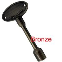 Clé de vanne à gaz chromée de 3 pouces, compatible avec les tiges de vanne de 1/4 po et 5/16 po, clé d'opération pour cuisinière à gaz, foyer et vanne à bille pour foyer extérieur